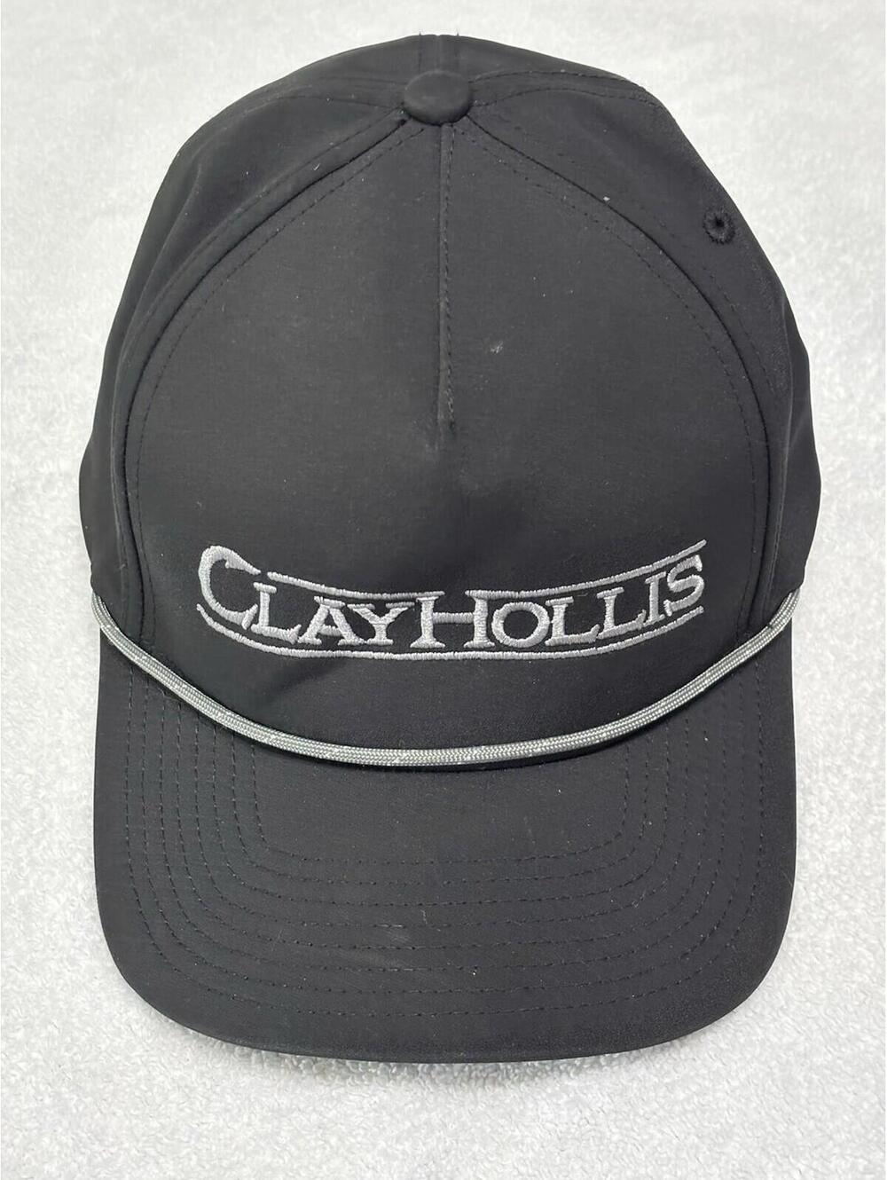 Clay Hollis Snapback Cap Rope Hat Gray And Black || pre-owned